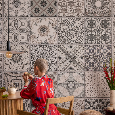 Fotomurale effetto 3D Motivi di piastrelle