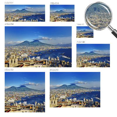 Carta da parati effetto profondità Panorama costiero
