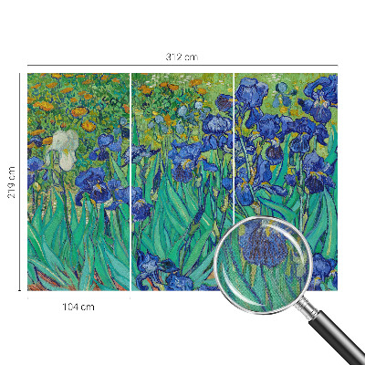 Carta da parati panoramica effetto 3D Fiori da giardino