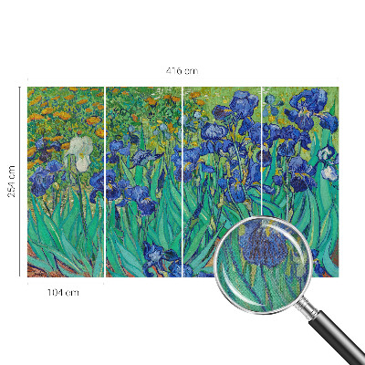 Carta da parati panoramica effetto 3D Fiori da giardino