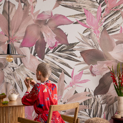 Carta da parati 3D Fiori esotici