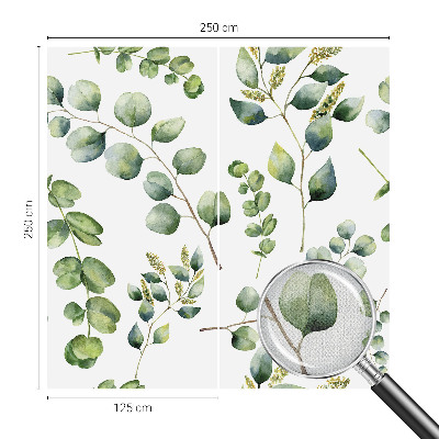 Carta da parati panoramica effetto 3D Foglie verdi