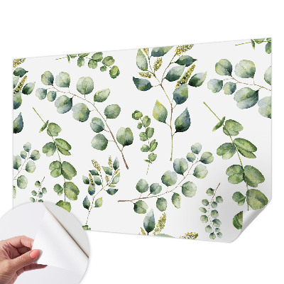 Carta da parati panoramica effetto 3D Foglie verdi