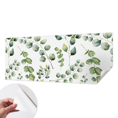 Carta da parati panoramica effetto 3D Foglie verdi