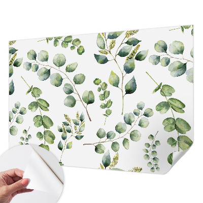 Carta da parati panoramica effetto 3D Foglie verdi