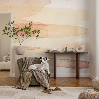 Carta da parati effetto profondità Pennellate pastello