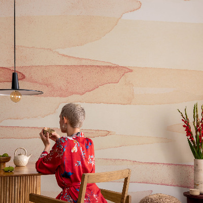 Carta da parati effetto profondità Pennellate pastello