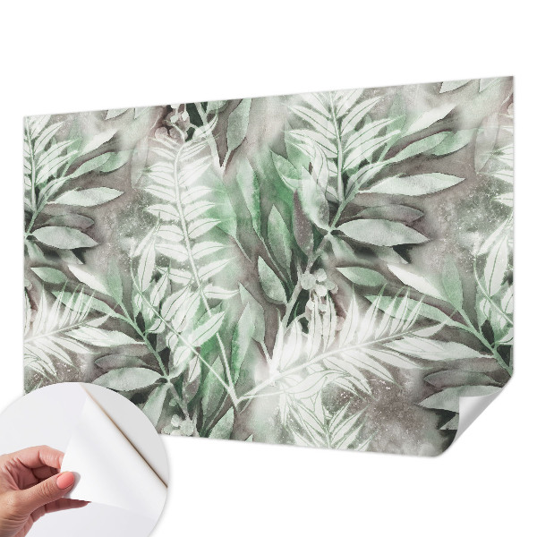 Fotomurale adesivo Foglie ad acquerello