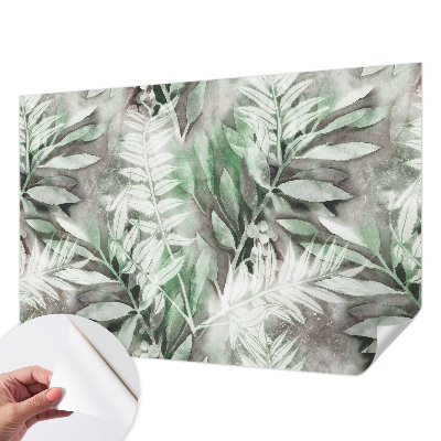 Fotomurale adesivo Foglie ad acquerello