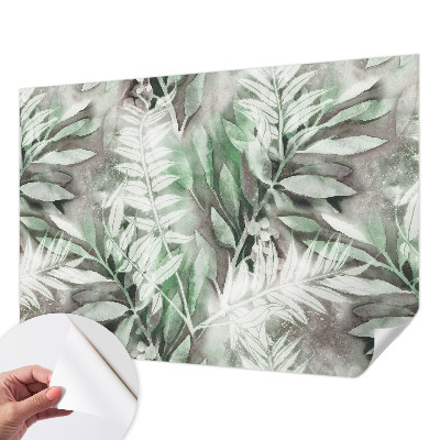 Fotomurale adesivo Foglie ad acquerello