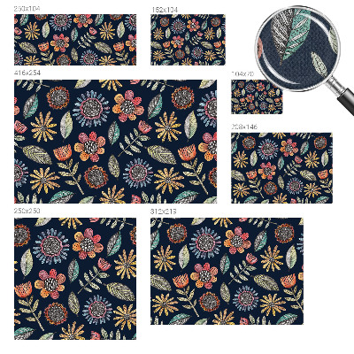Fotomurale 3D mosaico floreale