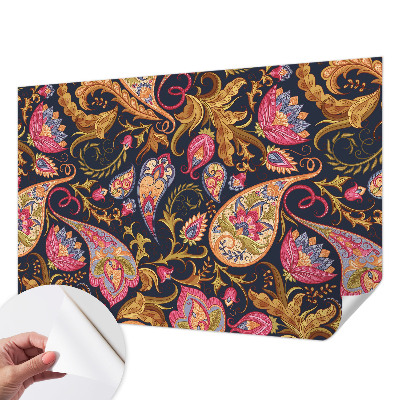 Carta da parati cameretta Paisley colorato