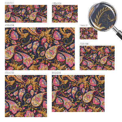 Carta da parati cameretta Paisley colorato