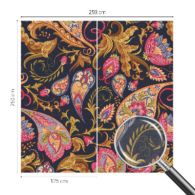 Carta da parati cameretta Paisley colorato