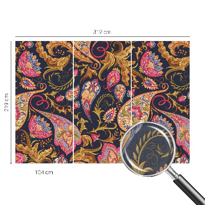 Carta da parati cameretta Paisley colorato