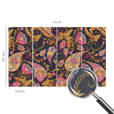 Carta da parati cameretta Paisley colorato