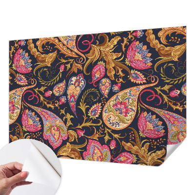 Carta da parati cameretta Paisley colorato