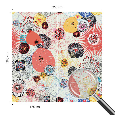 Carta da parati 3D Fiori colorati