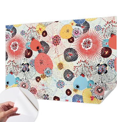 Carta da parati 3D Fiori colorati