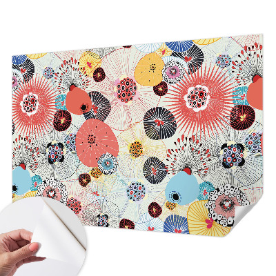 Carta da parati 3D Fiori colorati