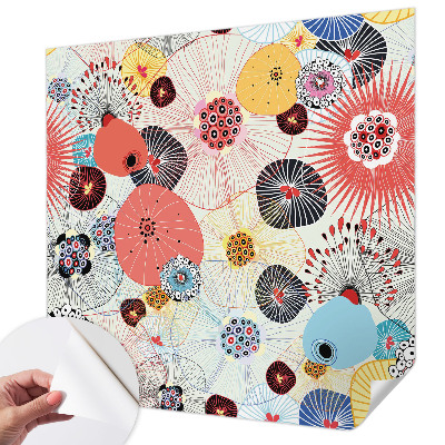 Carta da parati 3D Fiori colorati