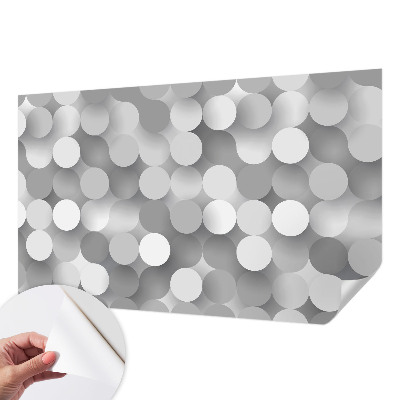 Carta da parati effetto profondità Cerchi grigi