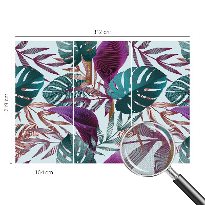 Carta da parati per cameretta Composizione tropicale