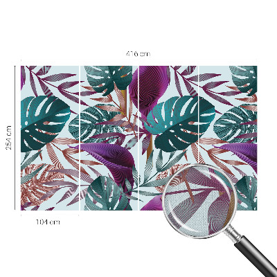 Carta da parati per cameretta Composizione tropicale