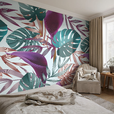 Carta da parati per cameretta Composizione tropicale
