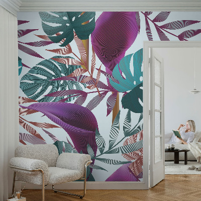 Carta da parati per cameretta Composizione tropicale