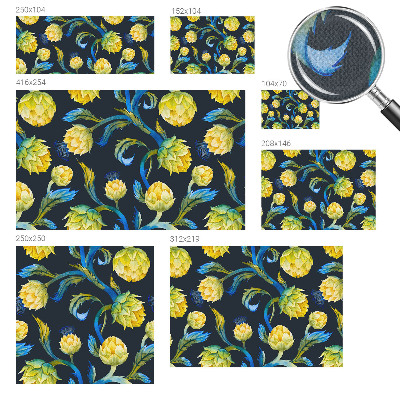 Carta da parati panoramica effetto 3D Virtuoso delle piante