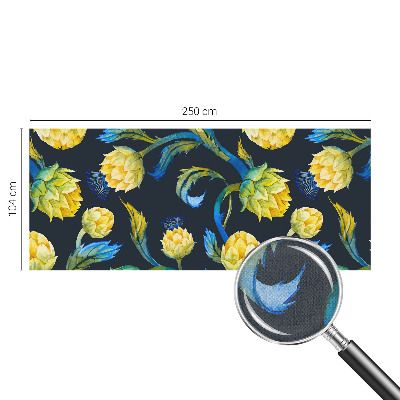 Carta da parati panoramica effetto 3D Virtuoso delle piante