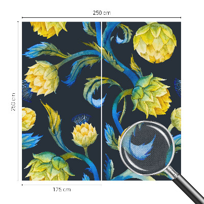 Carta da parati panoramica effetto 3D Virtuoso delle piante