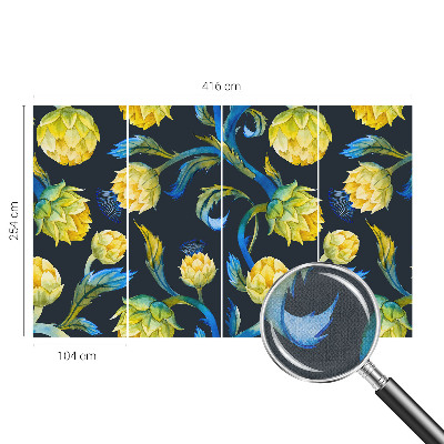 Carta da parati panoramica effetto 3D Virtuoso delle piante