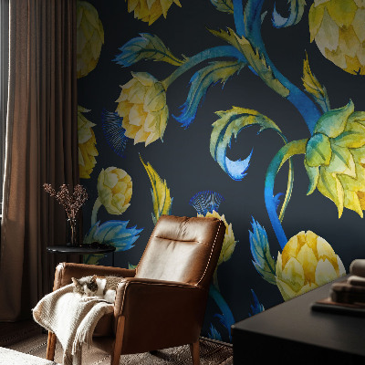 Carta da parati panoramica effetto 3D Virtuoso delle piante