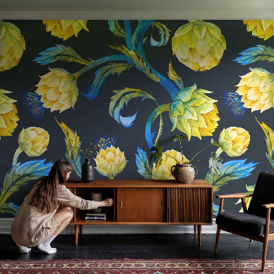 Carta da parati panoramica effetto 3D Virtuoso delle piante