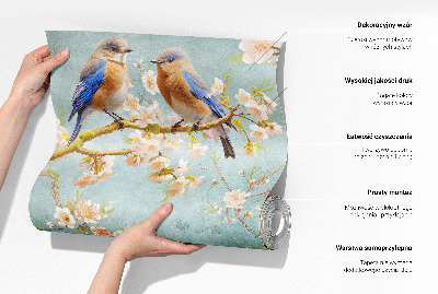 Carta da parati effetto profondità motivi floreali