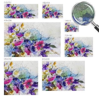Fotomurale 3D Fiori astratti