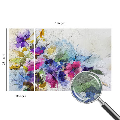 Fotomurale 3D Fiori astratti