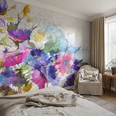 Fotomurale 3D Fiori astratti