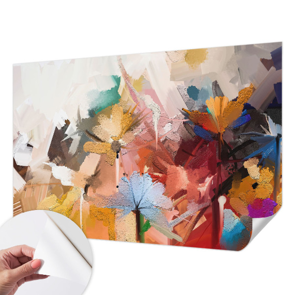 Carta da parati effetto profondità Astratto floreale