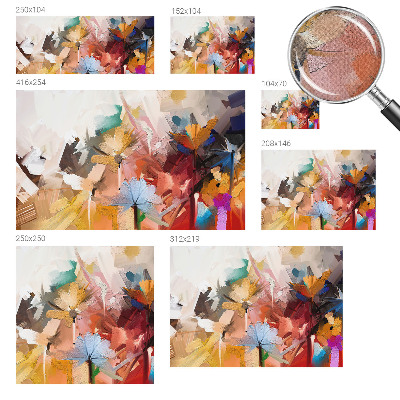 Carta da parati effetto profondità Astratto floreale