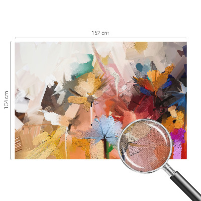 Carta da parati effetto profondità Astratto floreale