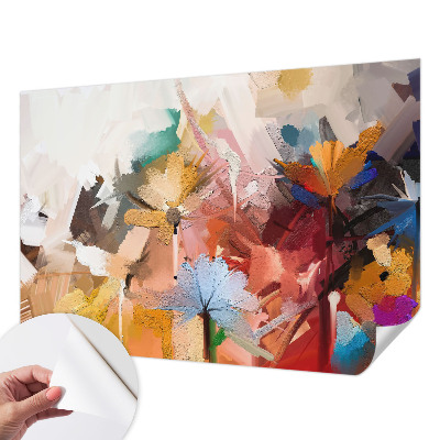 Carta da parati effetto profondità Astratto floreale