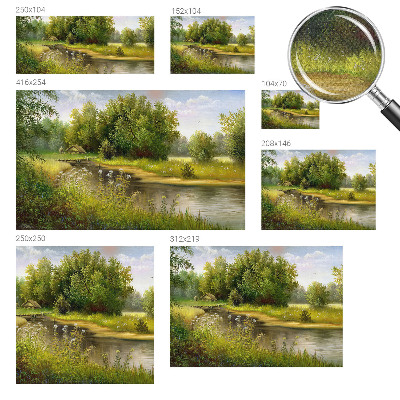 Carta da parati panoramica effetto 3D paesaggio rurale