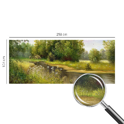 Carta da parati panoramica effetto 3D paesaggio rurale