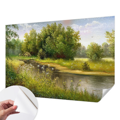 Carta da parati panoramica effetto 3D paesaggio rurale