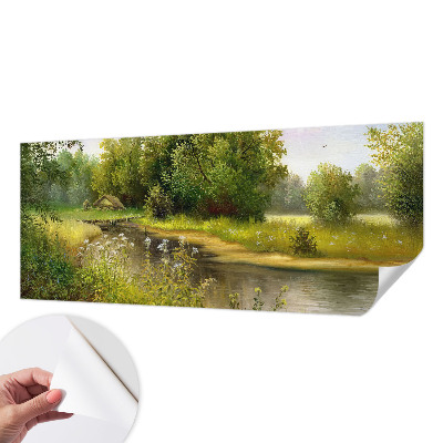 Carta da parati panoramica effetto 3D paesaggio rurale