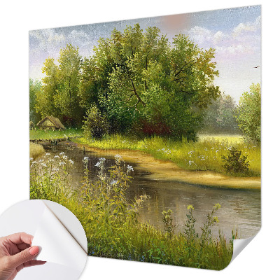 Carta da parati panoramica effetto 3D paesaggio rurale