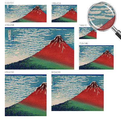 Fotomurale effetto 3D Montagna rossa